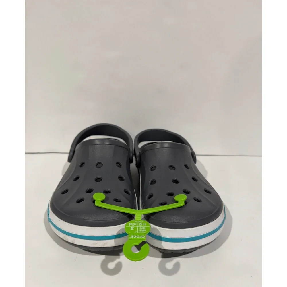 Crocs Bayaband Gray Blue Sandals Clogs Women Size 10/Men Size 8 NEW